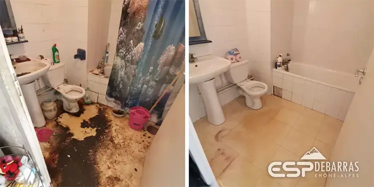 Nettoyage après décès d'une salle de bain vers Grenoble